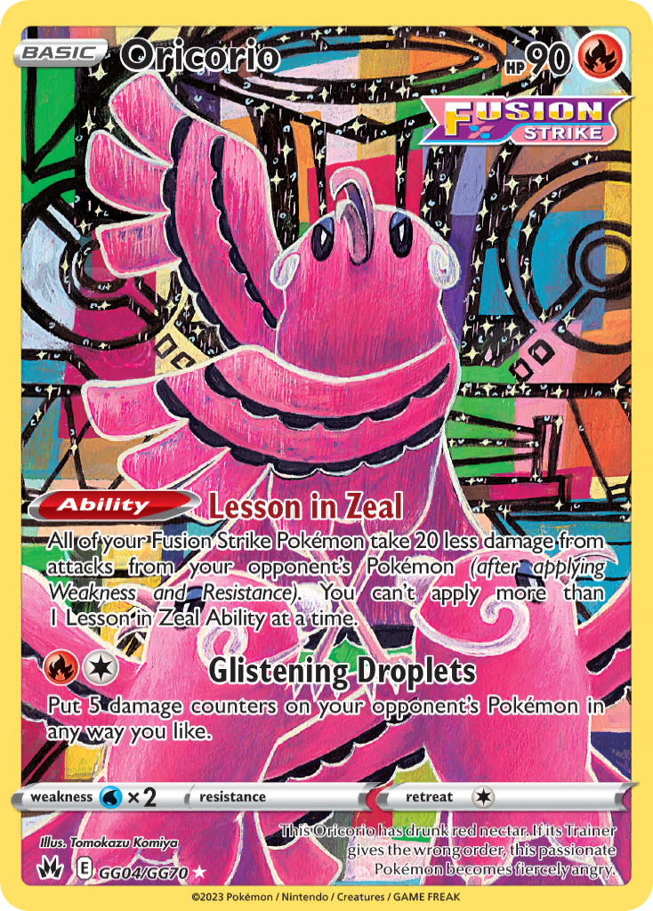 Oricorio GG04 Crown Zenith Galarian Gallery Pokémon card