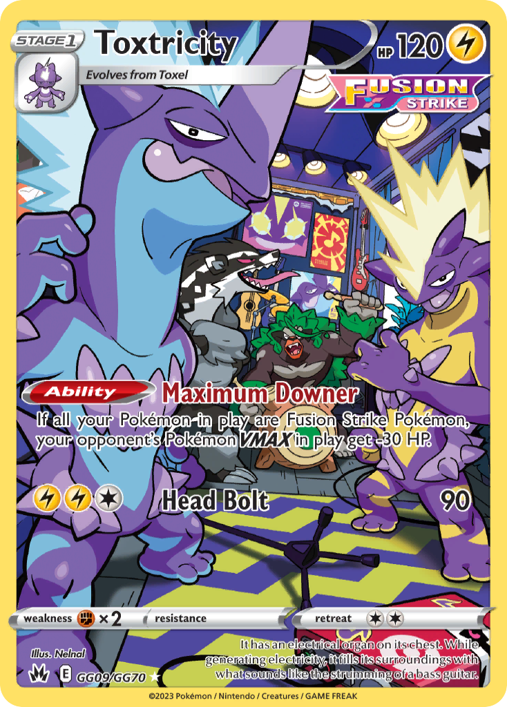 Toxtricity GG09 Crown Zenith Galarian Gallery Pokémon card