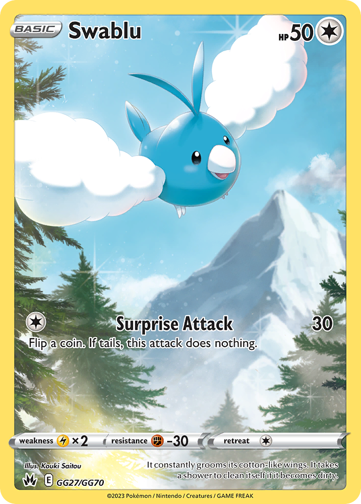 Swablu GG27 Crown Zenith Galarian Gallery Pokémon card