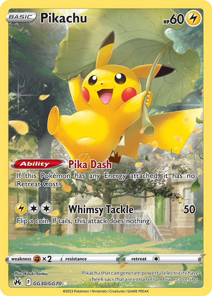 Pikachu GG30 Crown Zenith Galarian Gallery Pokémon card