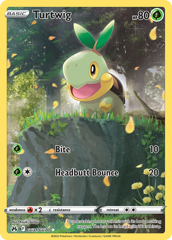 Turtwig GG31 Crown Zenith Galarian Gallery Pokémon card