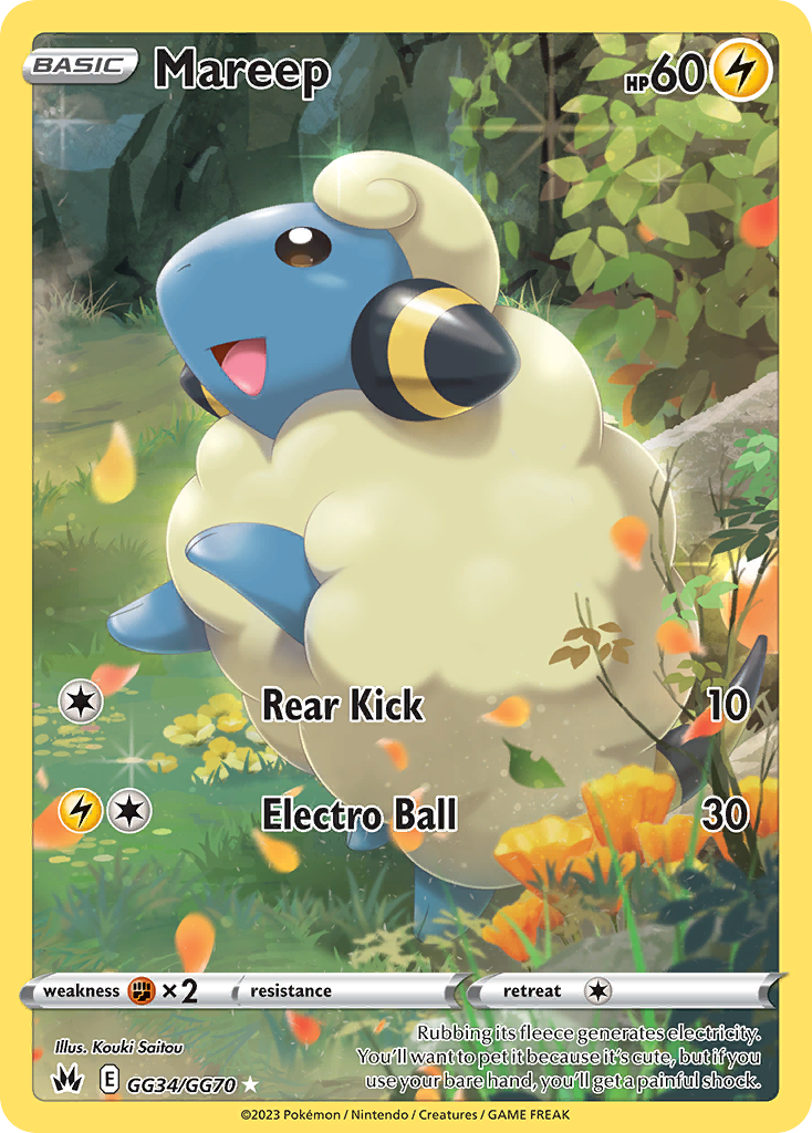Mareep GG34 Crown Zenith Galarian Gallery Pokémon card