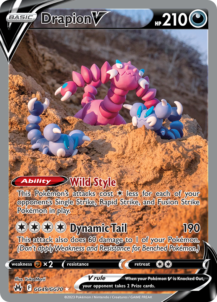 Drapion V GG49 Crown Zenith Galarian Gallery Pokémon card