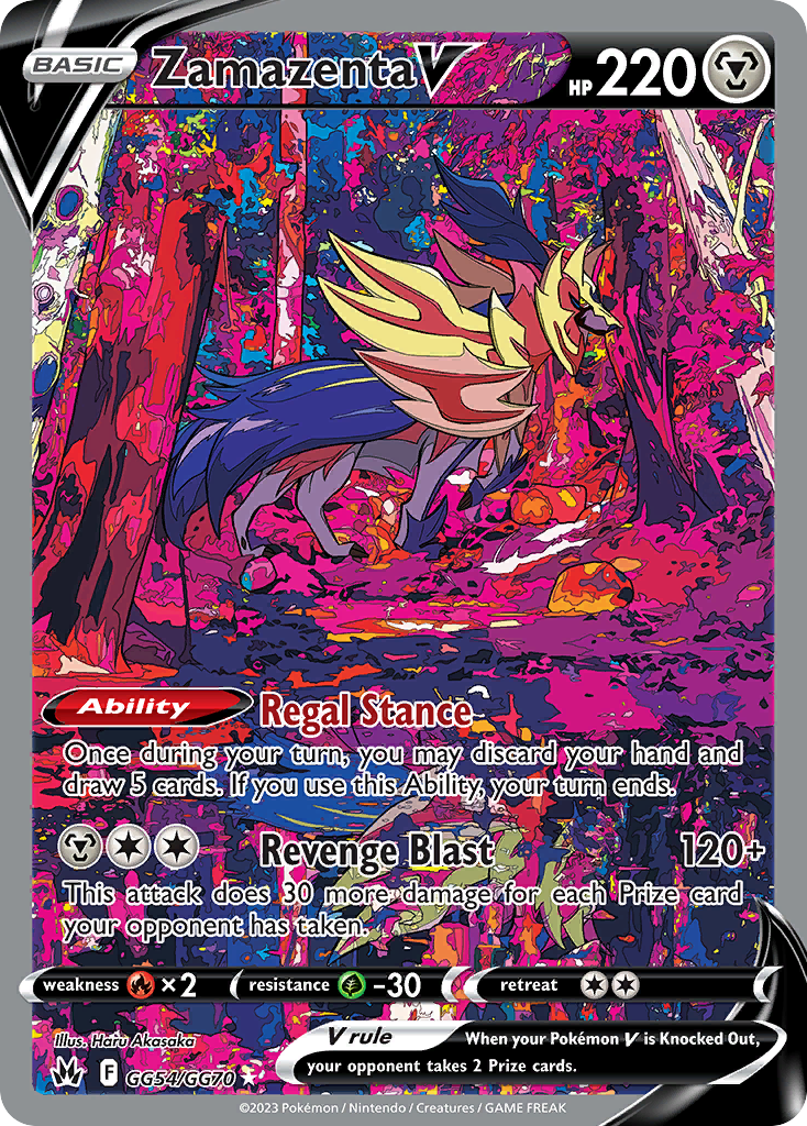 Zamazenta V GG54 Crown Zenith Galarian Gallery Pokémon card