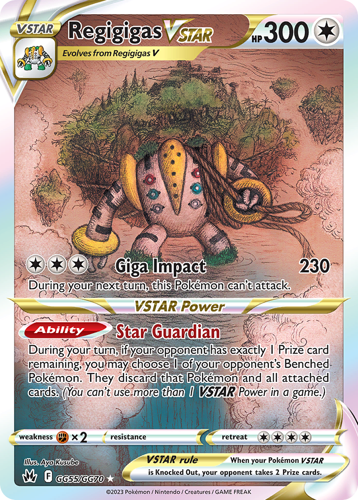 Regigigas VSTAR GG55 Crown Zenith Galarian Gallery Pokémon card