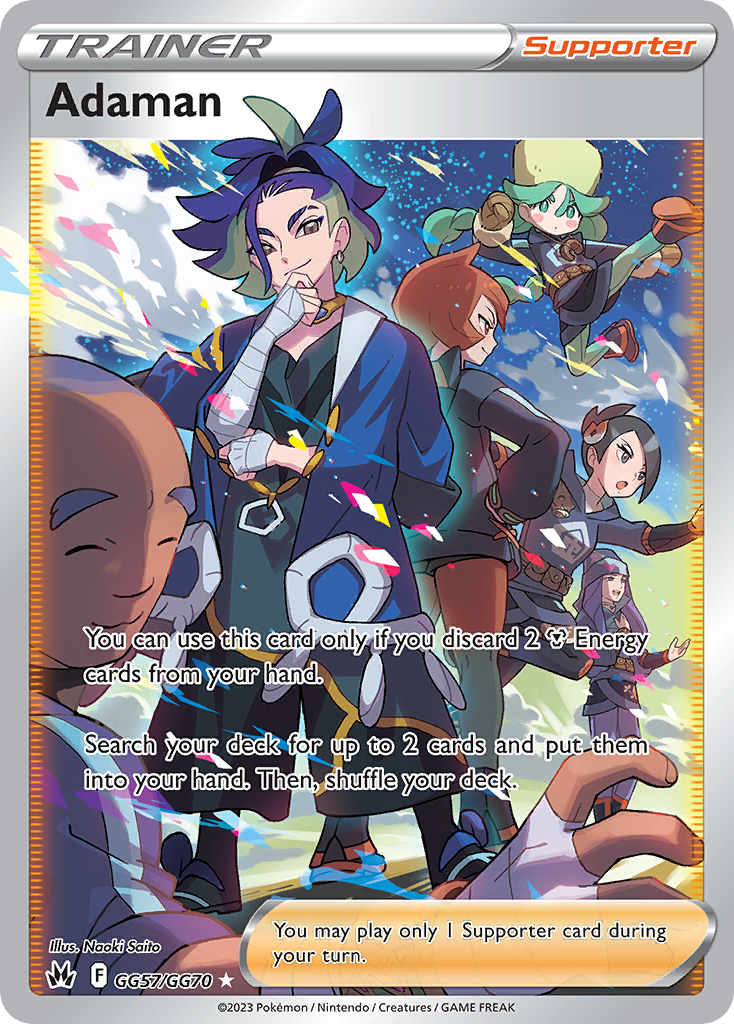 Adaman GG57 Crown Zenith Galarian Gallery Pokémon card