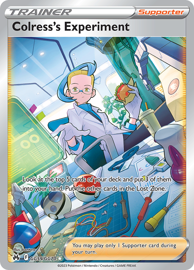 Colress's Experiment GG59 Crown Zenith Galarian Gallery Pokémon card