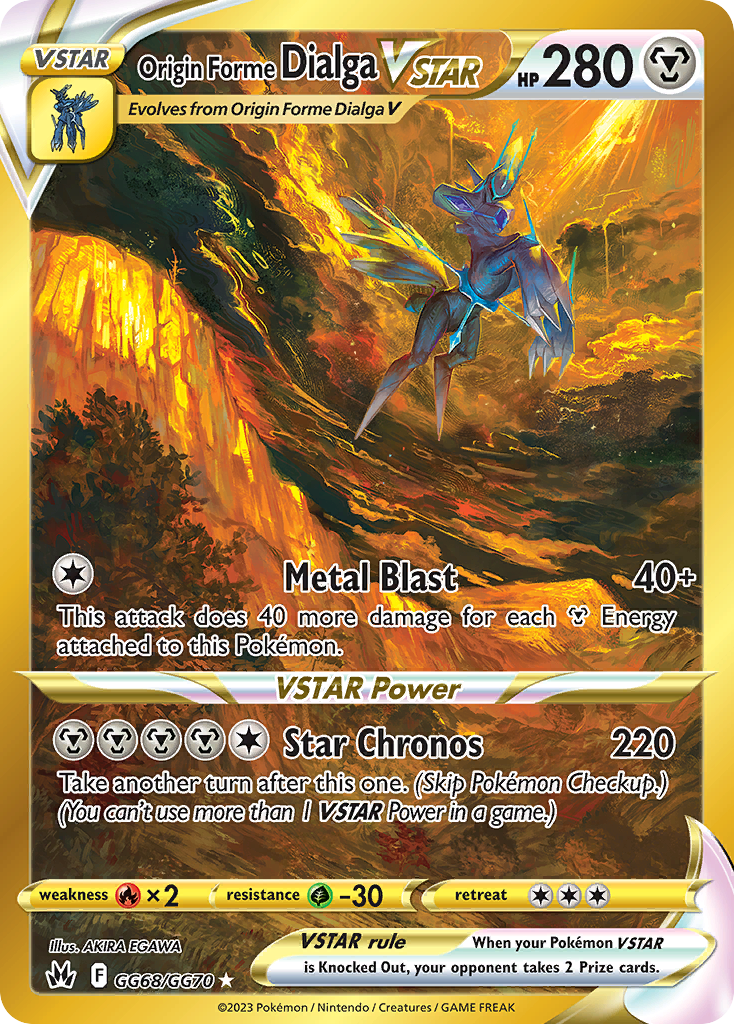Origin Forme Dialga VSTAR GG68 Crown Zenith Galarian Gallery Pokémon card