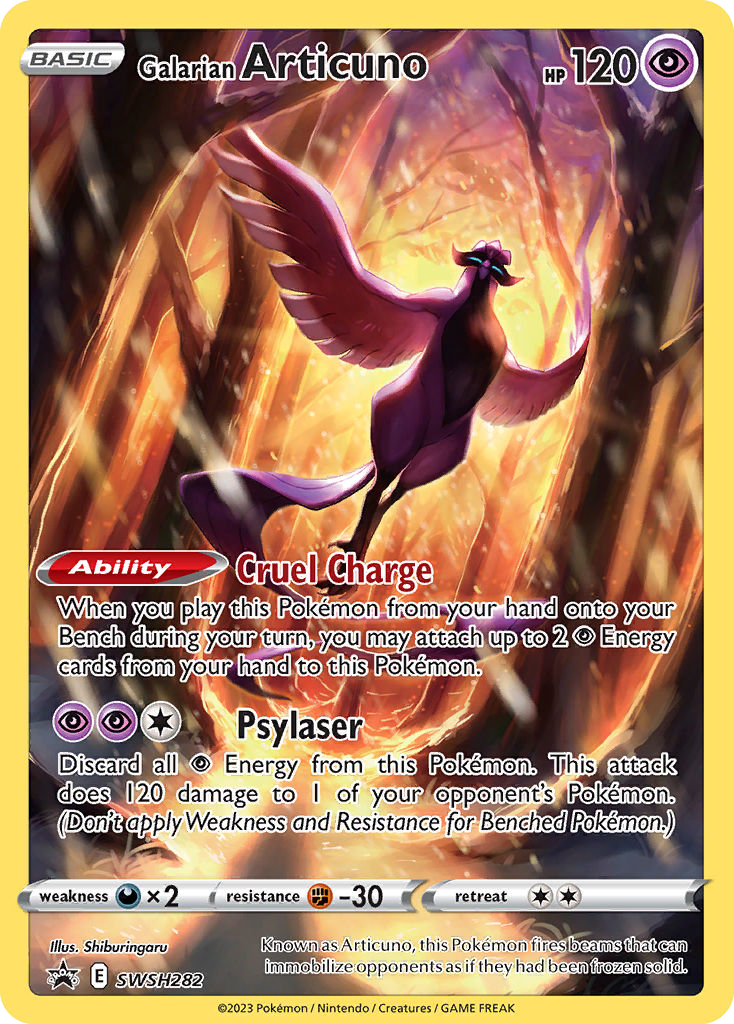 Galarian Articuno SWSH282 SWSH Black Star Promos Pokémon card