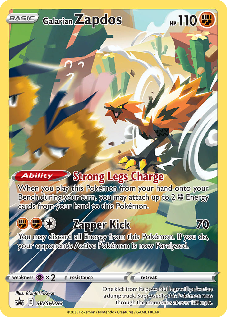 Galarian Zapdos SWSH283 SWSH Black Star Promos Pokémon card