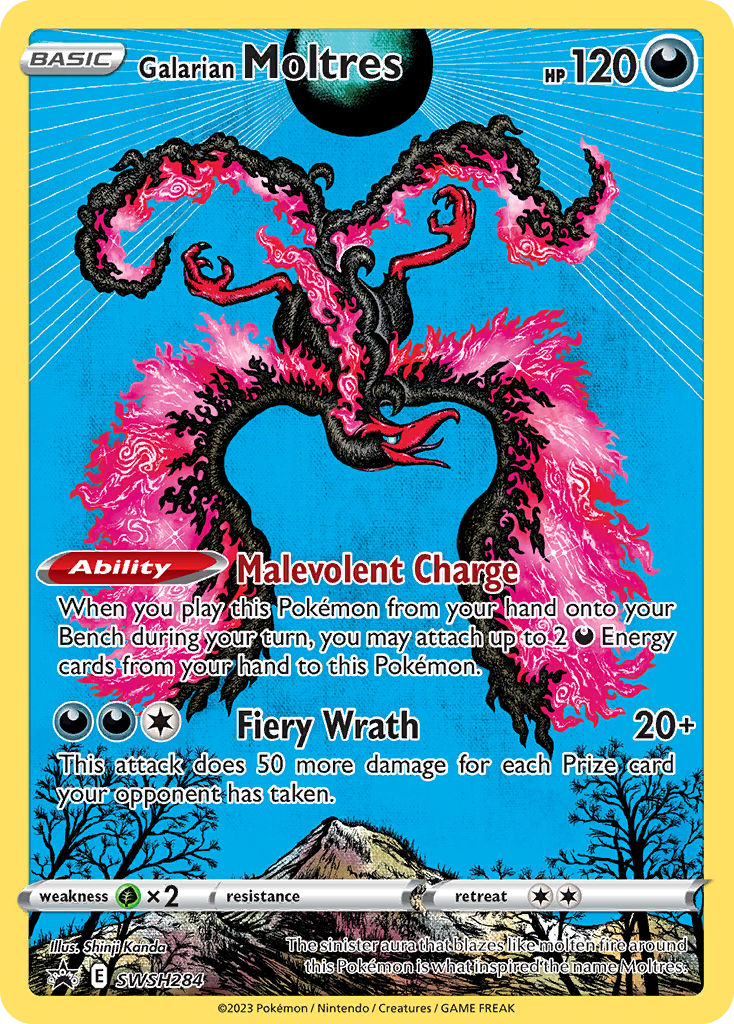 Galarian Moltres SWSH284 SWSH Black Star Promos Pokémon card