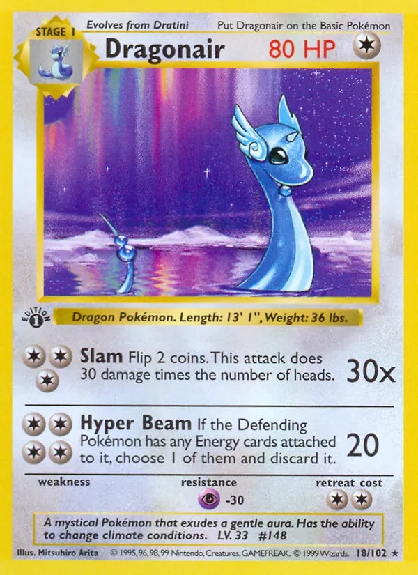 Dragonair 18/102 Base Set Pokémon card