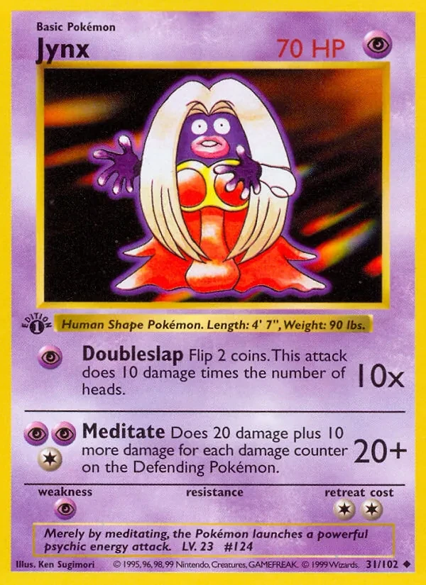 Jynx 31/102 Base Set Pokémon Karte