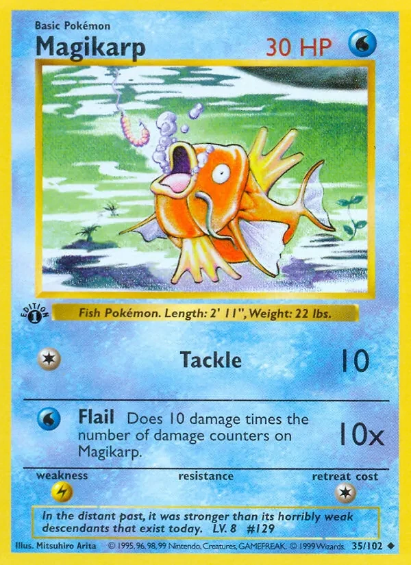 Magikarp 35/102 Base Set Pokémon card