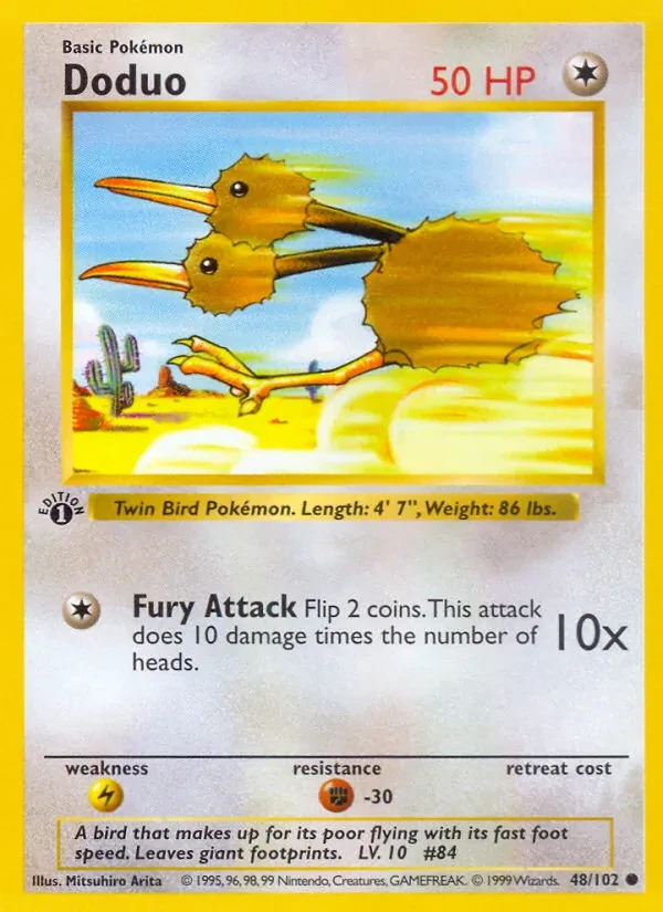 Carta Pokémon Doduo 48/102 Base Set