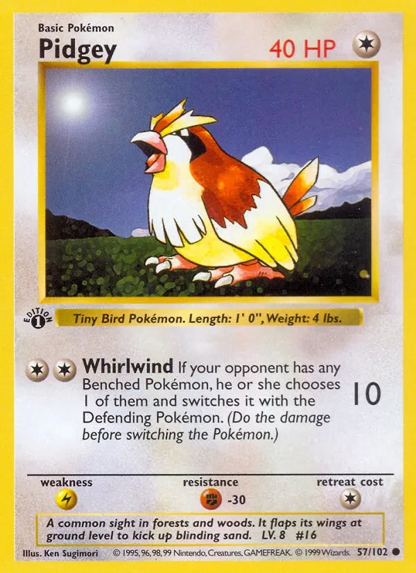 Carte Pokémon Pidgey 57/102 Base Set