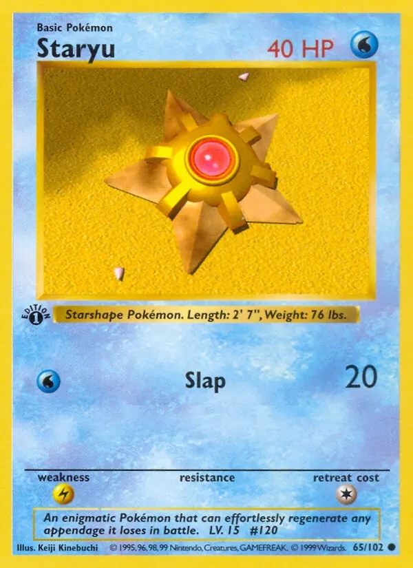 Staryu 65/102 Base Set Pokémon card