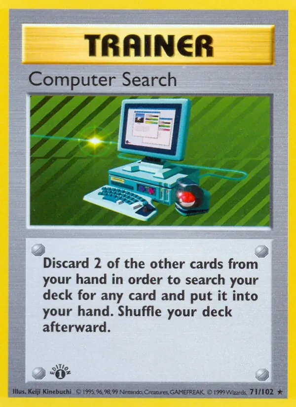 Computer Search 71/102 Base Set Pokémon Karte