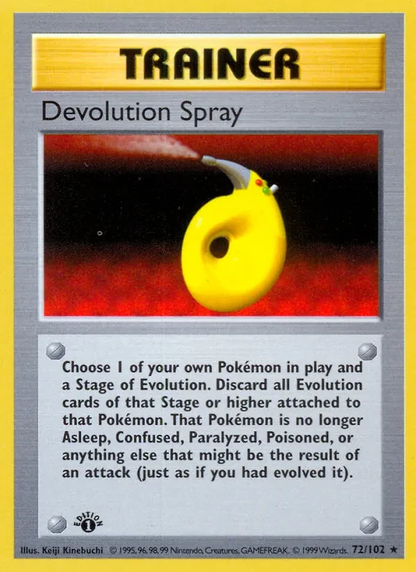 Devolution Spray 72/102 Base Set Pokémon card