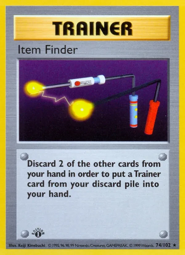 Item Finder 74/102 Base Set Pokémon card