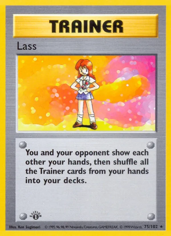 Lass 75/102 Base Set Pokémon card