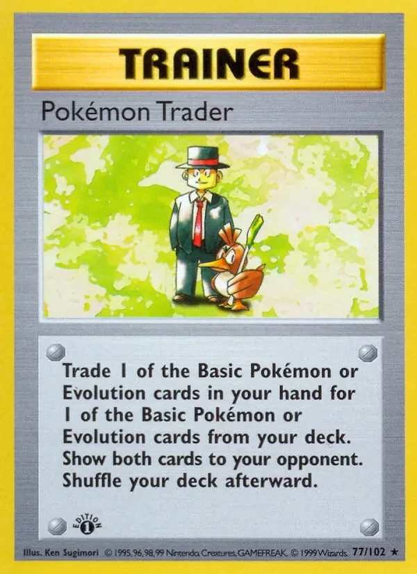 Pokémon Trader 77/102 Base Set Pokémon card
