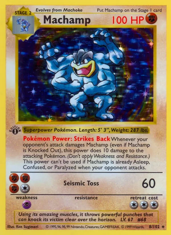 Machamp 8/102 Base Set Pokémon card