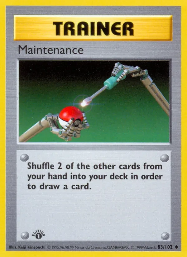 Maintenance 83/102 Base Set Pokémon Karte