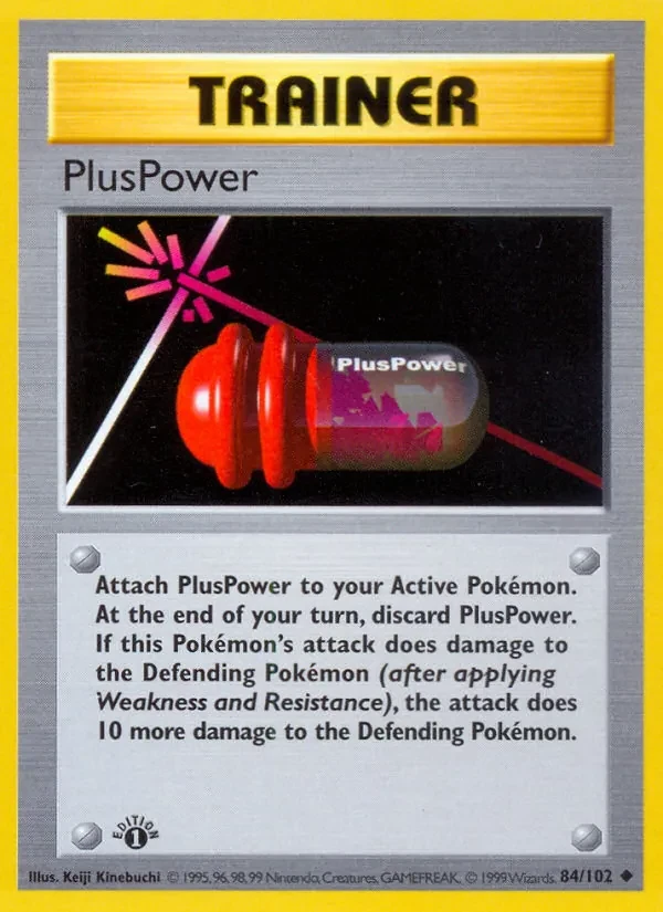 PlusPower 84/102 Base Set Pokémon Karte
