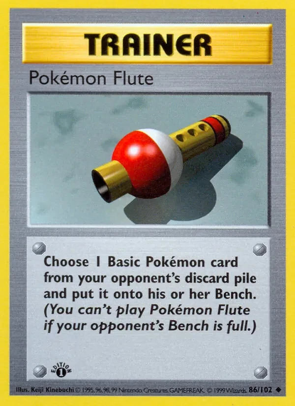 Pokémon Flute 86/102 Base Set Pokémon card