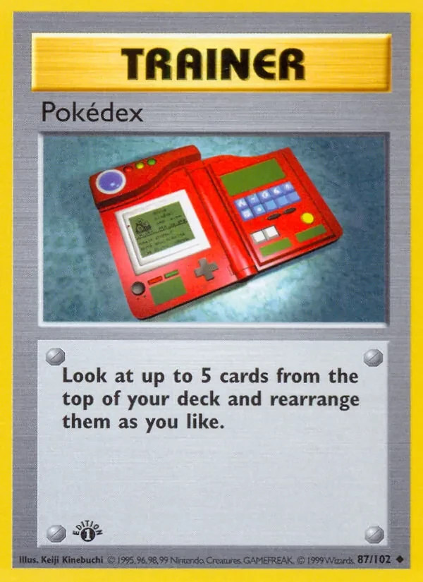 Pokédex 87/102 Base Set Pokémon card