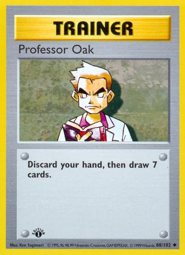 Carta Pokémon Professor Oak 88/102 Base Set