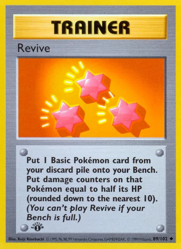 Revive 89/102 Base Set Pokémon card