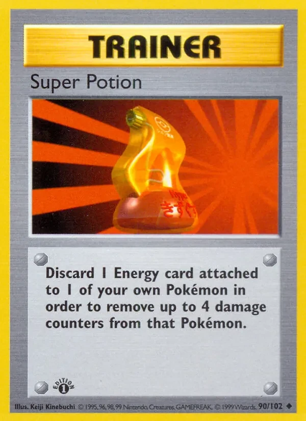 Super Potion 90/102 Base Set Pokémon card