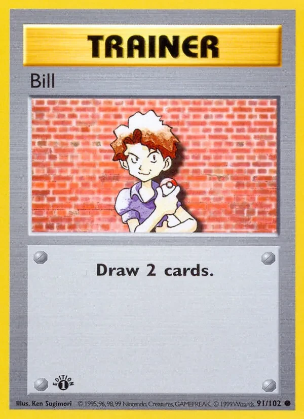 Carte Pokémon Bill 91/102 Base Set