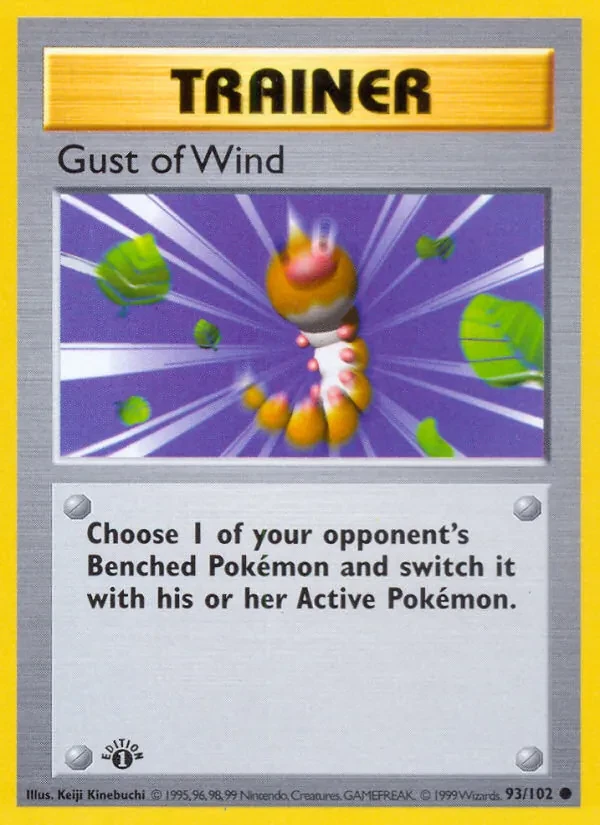 Gust of Wind 93/102 Base Set Pokémon card
