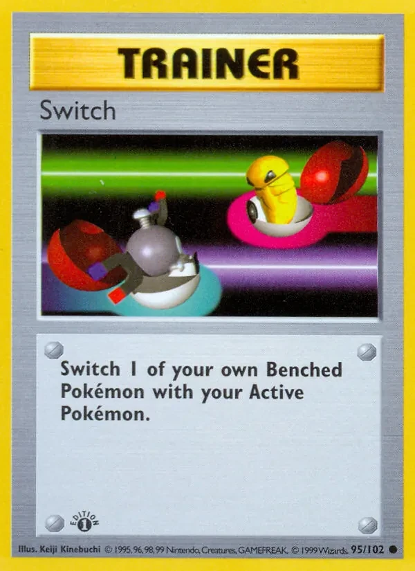 Switch 95/102 Base Set Pokémon kaart