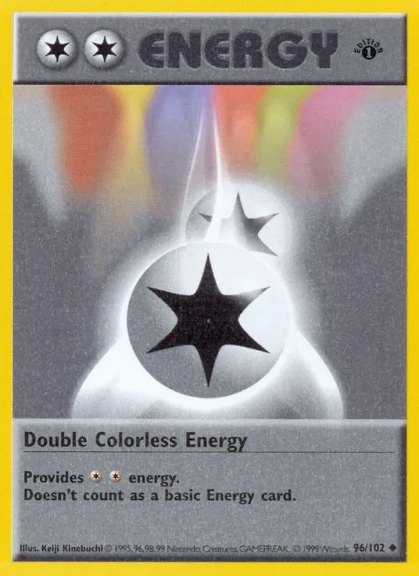 Double Colorless Energy 96/102 Base Set Pokémon card