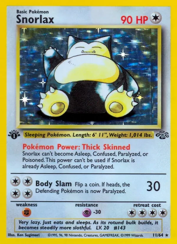 Snorlax 11/64 Jungle Pokémon card