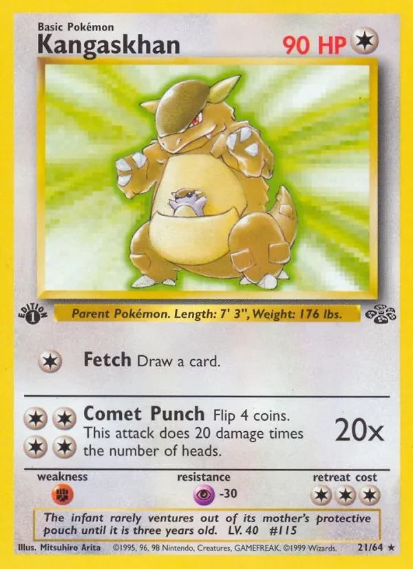 Kangaskhan 21/64 Jungle Pokémon card