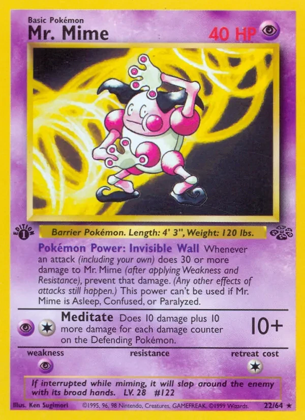 Mr. Mime 22/64 Jungle Pokémon card