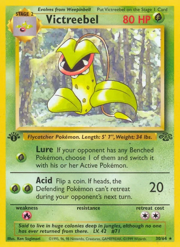 Victreebel 30/64 Jungle Pokémon Karte