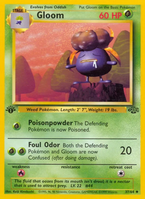 Gloom 37/64 Jungle Pokémon Karte