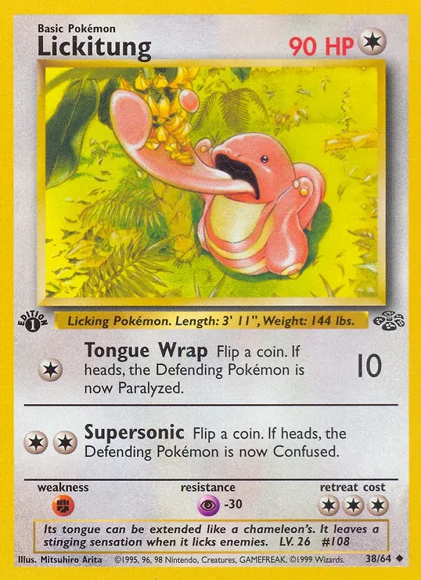 Lickitung 38/64 Jungle Pokémon card