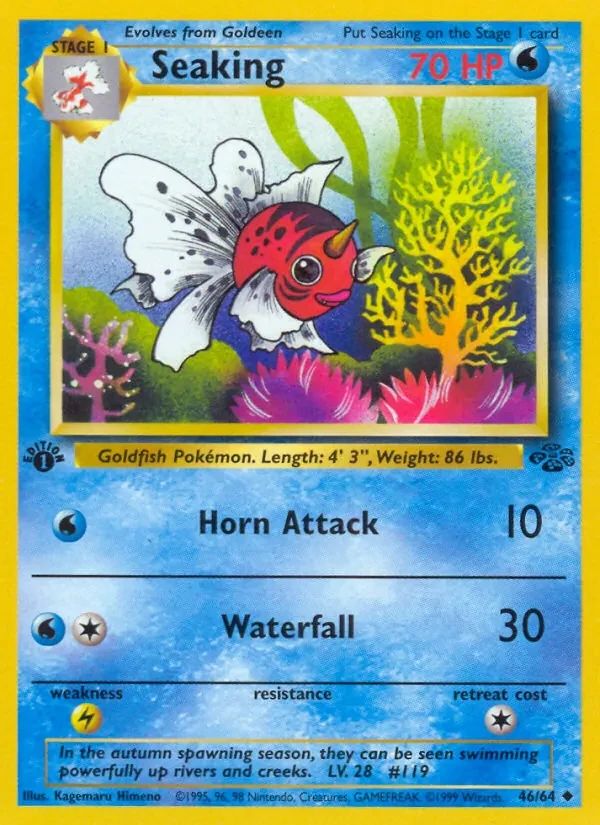 Seaking 46/64 Jungle Pokémon card