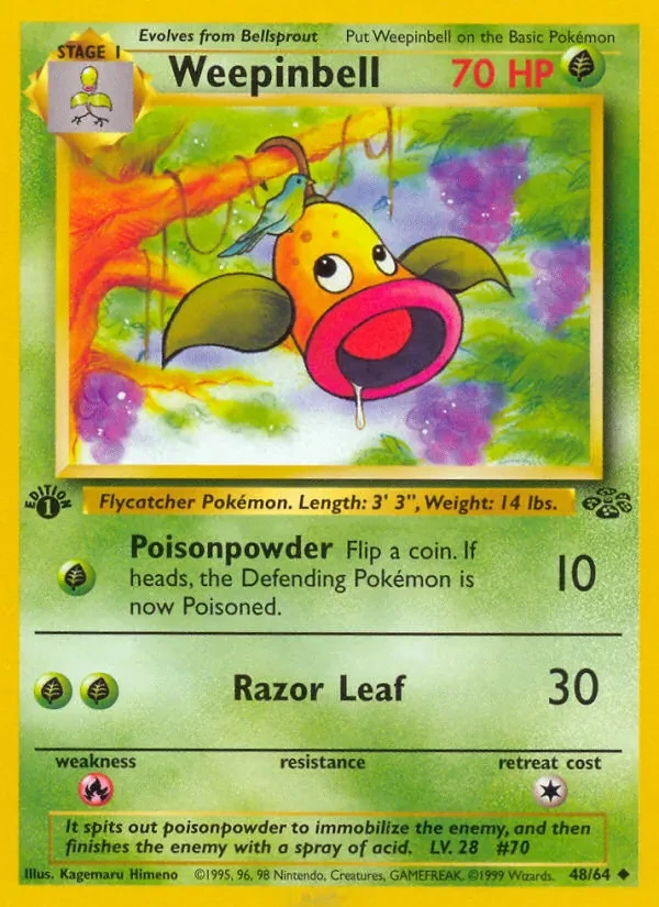 Weepinbell 48/64 Jungle Pokémon card