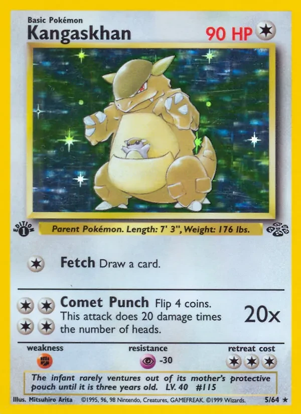 Kangaskhan 5/64 Jungle Pokémon card