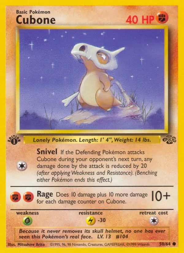 Cubone 50/64 Jungle Pokémon card