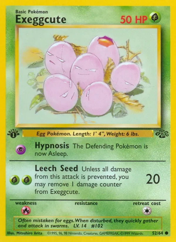 Exeggcute 52/64 Jungle Pokémon card