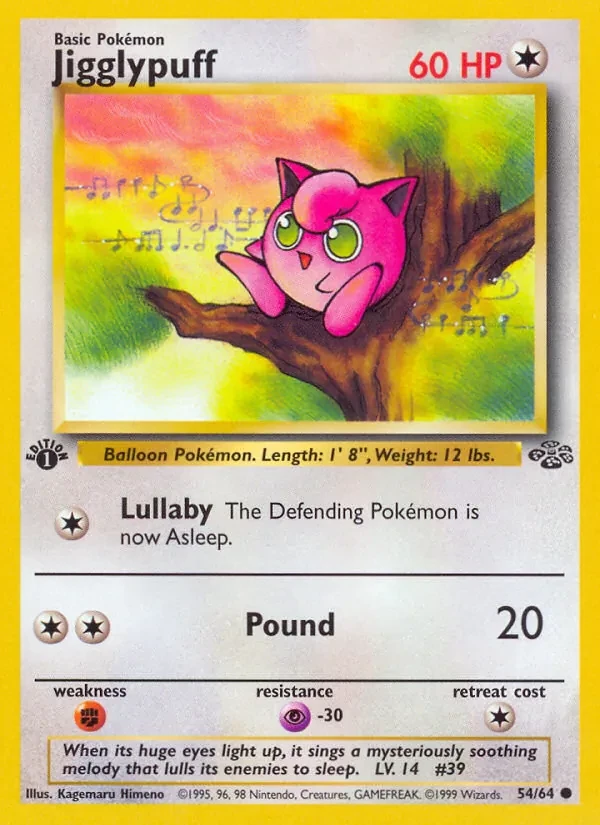 Jigglypuff 54/64 Jungle Pokémon card